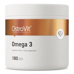 Uztura bagātinātājs OstroVit Omega 3, 180 kapsulas cena un informācija | Vitamīni, preparāti, uztura bagātinātāji labsajūtai | 220.lv