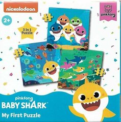 Puzle Nickelodeon Pinkfong Baby Shark 3 in 1 цена и информация | Пазлы | 220.lv