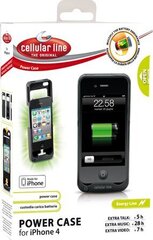 Cellular Line Powercase Iphone4 / 2s 1600mAh cena un informācija | Lādētāji-akumulatori (Power bank) | 220.lv