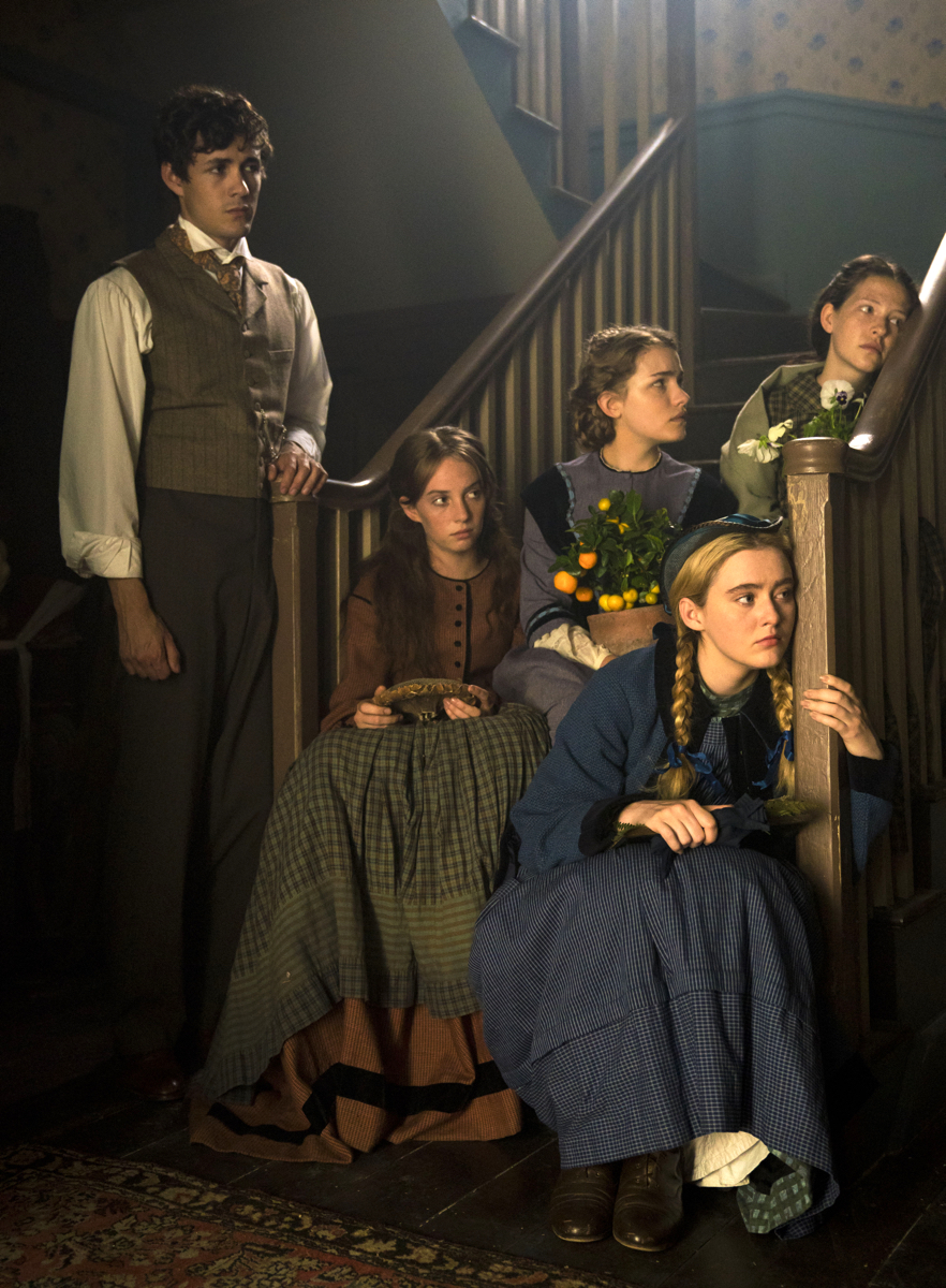 Kathryn Newton, Maya Hawke, Willa Fitzgerald, Jonah Hauer-King, and Annes Elwy in Little Women (2017)