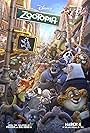 Jason Bateman, Tommy Chong, Bonnie Hunt, Tom Lister Jr., Maurice LaMarche, Idris Elba, Ginnifer Goodwin, Don Lake, Raymond S. Persi, Shakira, J.K. Simmons, Octavia Spencer, Alan Tudyk, Nate Torrence, and Jenny Slate in Zootopia (2016)