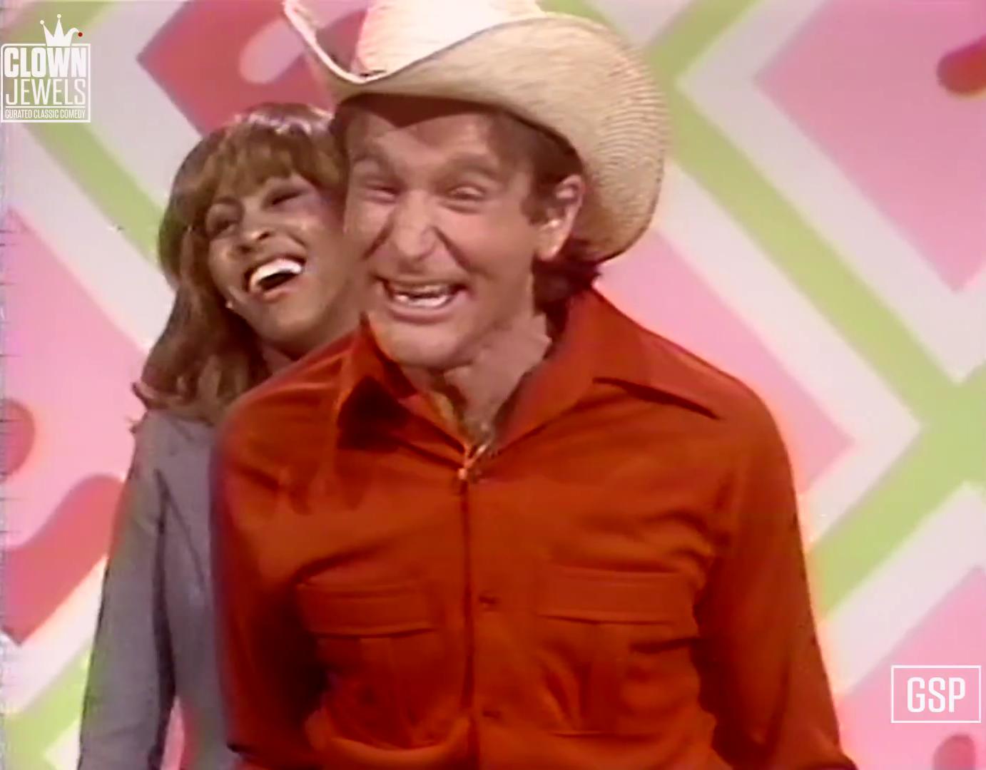 Robin Williams and Tina Turner in Laugh-In (1977)