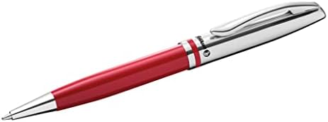 Pelikan Jazz Classic Ballpoint Pen, Medium Nib, Blue Ink Refill Included, Metal, Red, Boxed, 1 Each (806961)