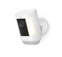 Ring Spotlight Cam Pro, Battery | 3D Motion Detection, Two-Way Talk with Audio+, and Dual-Band Wifi (2022 release) - White