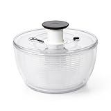 One-handed pump for maximum drying with minimum effort Patented brake stops basket immediately with a simple press Storage lock holds pump flush with lid for stacking and storing Non-skid base keeps the bowl stable during use Removable spinner basket...