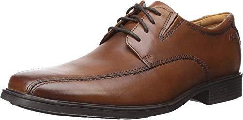 andrew philips italian leather - Clarks Men's Tilden Walk Oxford, Dark Tan Leather, 10 Wide