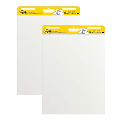 anchor chart easel - Post-it Super Sticky Easel Pad, 25 in x 30 in, White, 30 Sheets/Pad, 2 Pad/Pack, Large White Premium Self Stick Flip Chart Paper, Super Sticking Power (559)