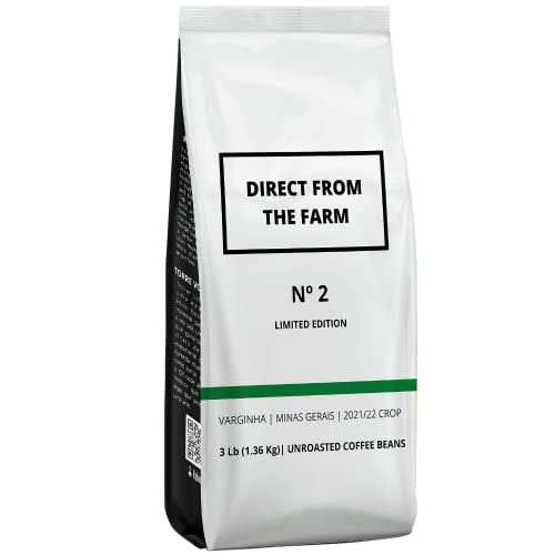 arabica unroasted coffee beans - DIRECT FROM THE FARM │Single Origin Unroasted GREEN Coffee Beans │ Limited Edition Nº 2 │ Specialty Grade Arabica Coffee from Brazil │ Responsible Consumption for Home Roasting | 3lb – 1.36kg