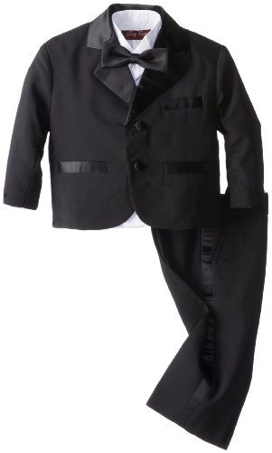 Joey Couture Baby Boys' Tuxedo Suit No Tail, Black, 18 ...