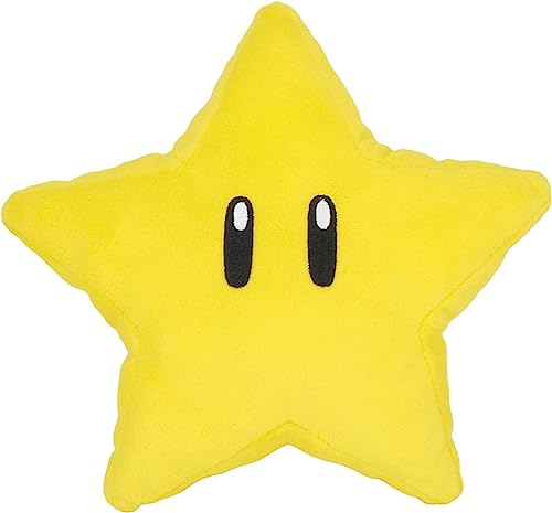 12'' Super Star Plush Pillow, Yellow Star Man Plush Stuffed Toy Xmas Birthday Gift for Kids Fans (12inch)