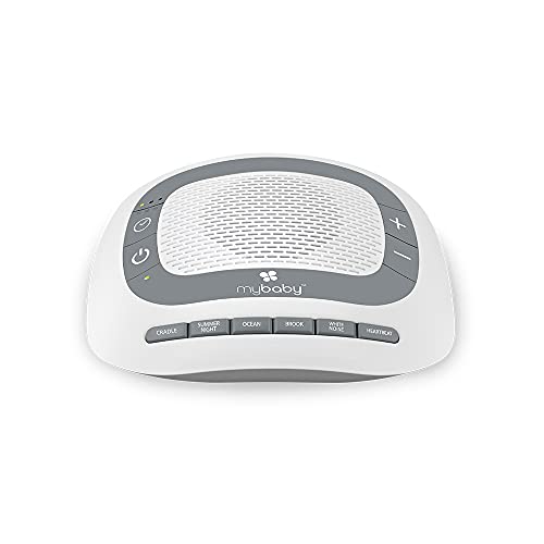 baby noise maker - MyBaby SoundSpa White Noise Machine for Babies | 6 Soothing Lullabies for Newborns, Sound Therapy for Travel, Relaxing, Kids, Newborns, Baby Songs, Adjustable Volume, Auto-off Timer, By HoMedics