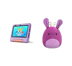 Fire 7 Kids (16GB, Purple) and Maria Del Mar Purple Jackalope Squishmallow Bundle