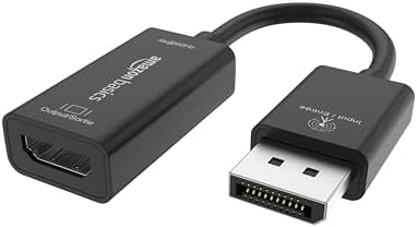 Amazon Basics Adaptateur DisplayPort 1.2 vers HDMI 2.0 (4K @ 60 Hz)