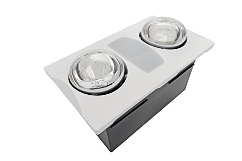 bathroom vents with heater - Aero Pure A515A W Quiet Bathroom Fan with Heat and Light, White