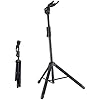 GUITTO Guitar Stand - Universal Portable Guitar Stand Adjustable Folding Hanging Guitar Floor Stands for Acoustic, Classical, Electric, Bass GGS-06