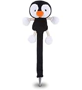 DolliBu Penguin Plush Pen – Cute & Soft Stuffed Animal Ballpoint Novelty Pen Toy, Unique Writing ...