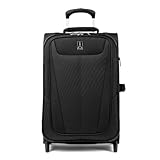 Travelpro Maxlite 5 Softside Expandable Upright 2 Wheel Carry on Luggage, Lightweight Suitcase, Men and Women, Black, Carry On 22-Inch