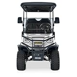 Kandi 4 Passenger Electric Cart w Lithium Battery, 28 Mile Driving Range, Standard 120V Charging Port, 5,000 Watt Electric Motor, 4 Seats, Golf Cart, UTV, Electric Power Steering, Backup Cam, Silver