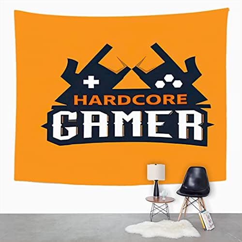 Hosima Gaming Tapestry Player Sign Hardcore Player Gesture Illustration Orange  Background Wall Tapestry Art Wall Hanging Sheets Bedspread for Bedroom  Aesthetic Home Deco 60x50inch : Buy Online at Best Price in KSA -