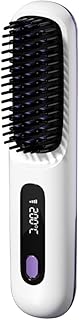 Cordless Hair Straightener Brush, Anti-Scald PTC Heat Comb 5200mAh Electric Straightening Comb for Travel Home