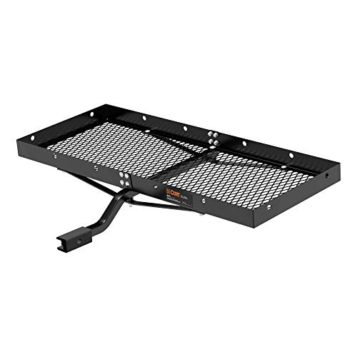 atv hitch mount cargo carrier - CURT 18110 48 x 20-Inch Tray Hitch Cargo Carrier, 300 lbs Capacity, 1-1/4, 2-In Adapter Shank