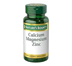 Nature's Bounty Calcium Magnesium & Zinc Caplets, Immune & Supporting Bone Health, 100 Count