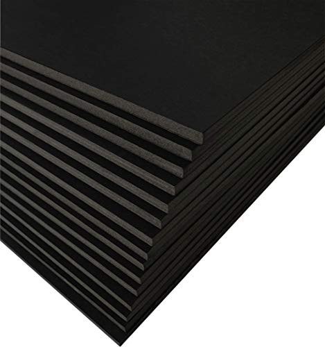 foam cutouts for toolbox - Excelsis Design, Pack of 15, Foam Boards (Acid-Free), 16x20 Inches (Many, 3/16 Inch Thick Mat, Black with Black Core (Foam Core Backing Boards, Double-Sided Sheet)