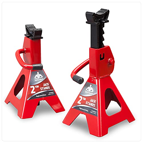 adjustable jack stands - Jack Boss Car Jack Stands Low Profile 2 Ton 4,000 Lbs Capacity Steel Car Lifting Stand Adjustable Jack Stand for SUV MPV Sedans 1 Pair