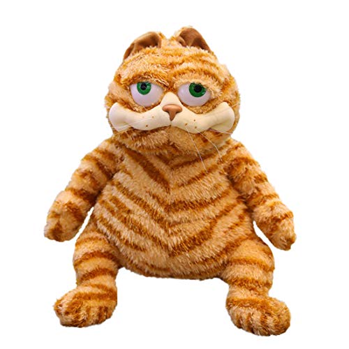 Fat Orange Cat Plush Fat Kitten Stuffed Animals Toy, 11.8Inch Lifelike Yellow Tabby Cat Kitty Toy Kids Children Xmas Birthday Gifts