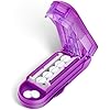 DUBSTAR Pill Cutter Splitter for Small and Tiny Pills, Multiple Pill Cutters for Small or Large Pills, Adjustable Pill Splitter with Centering Device and Blade Guard for Multi Tablets (Purple)