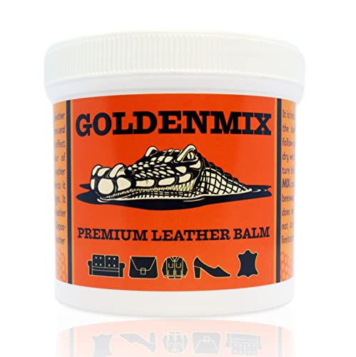 andrew philips italian leather - GOLDENMIX Beeswax Leather Care Balm - Protector, Conditioner, Polish, Cleaner, and Waterproofing Cream for Shoes, Boots, Car Interior, Purses, Saddle, Furniture, Bags, Upholstery & Jackets