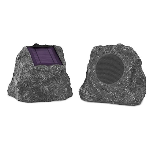 Innovative Technology Outdoor Rock Speaker Pair - Wireless Bluetooth Speakers for Garden,...