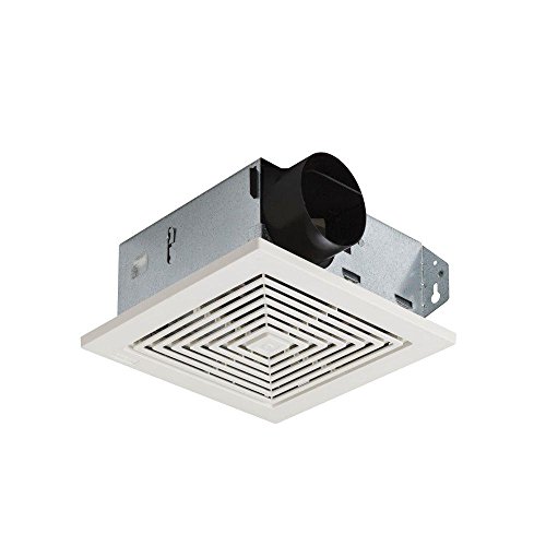 bathroom exhaust fan round - Broan-NuTone 671 Ventilation Fan, White Square Ceiling or Wall-Mount Exhaust Fan, 6.0 Sones, 70 CFM