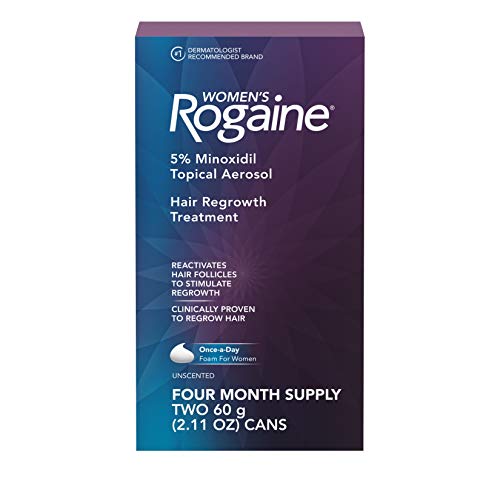 andrew philips italian leather - Women's Rogaine 5% Minoxidil Foam for Hair Thinning and Loss, Topical Treatment for Women's Hair Regrowth, 4-Month Supply