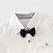 Baby Boys Gentleman Outfits Suits, Infant Short Sleeve Shirt+Bib Pants+Bow Tie Overalls...