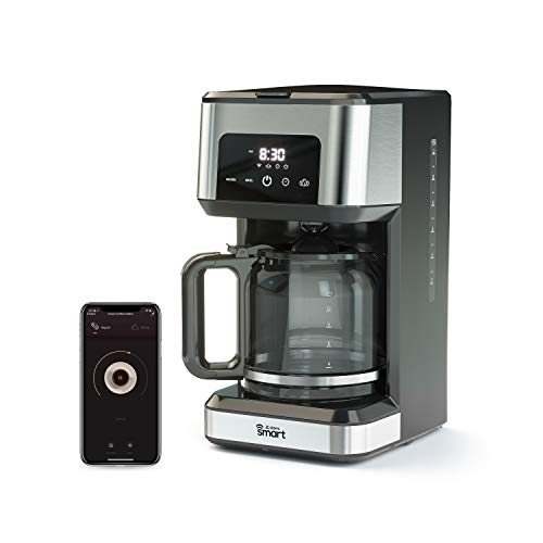 app controlled coffee maker - Atomi Smart WiFi Coffee Maker - 2nd Gen. - No-Spill Carafe Sensor, Black/Stainless Steel, 12-Cup Carafe, Reusable Filter - WiFi-Compatible Alexa, Google , iOS, Android, & the Atomi Smart app