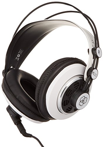 akg 450 - AKG M220 Pro Stylist Professional Large Diaphragm DJ Semi-Open High Definition Over-Ear Studio Headphones - White