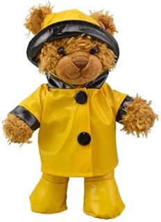 Yellow Rain Slicker with hat and boots - Raincoat - 8 inch/ 20cm - Teddy Bear Clothes