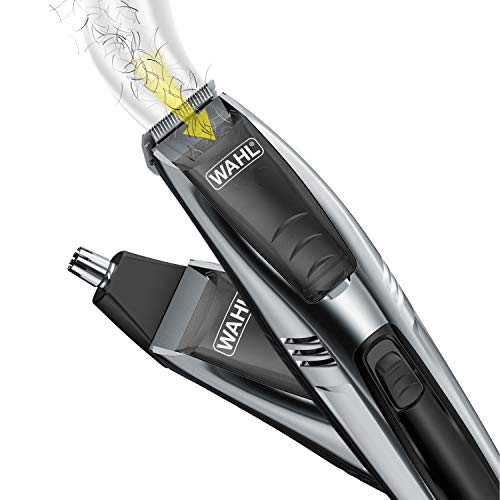 Wahl Model 9870-100 Vacuum Trimmer Kit with Powerful Suction for Beards, Facial Hair, Stubble, Nose & Ear Hair Clipping – Lithium Ion Powered Electric Shaver With 22 Individual Cutting Lengths