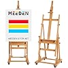 MEEDEN Extra Large Heavy-Duty H-Frame Studio Easel - Solid Beech Wooden Artist Professional Easel, Painting Art Easel Stand with 4 Premium Locking Silent Caster Wheels, Hold Max 82"