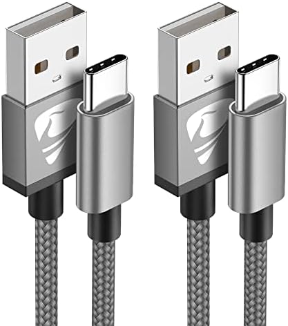 Yosou USB C Charger Cable 2M 2Pack USB A to USB C Type C Charger Fast Charging 3A Lead Braided for Samsung Galaxy S22 S21 S20,Pixel 8 7 6,PS5,Switch