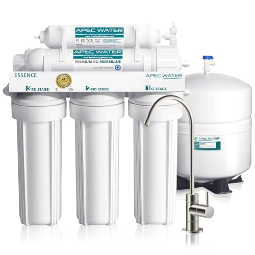 APEC Water Systems ROES-50 Essence Series Top Tier 5-Stage WQA Certified Ultra Safe Reverse Osmosis Drinking Water Filter System