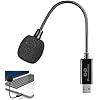 C G CHANGEEK Mini USB Microphone for Laptop and Desktop Computer, with Gooseneck & Universal USB Sound Card, Compatible with PC and Mac, Plug & Play, Ideal Condenser Mic for Remote Work, Online Class