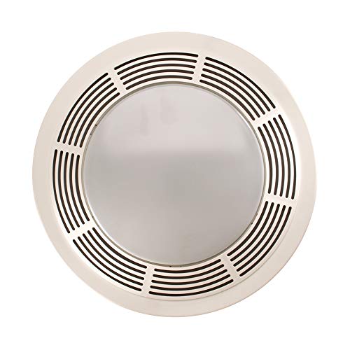 bathroom exhaust fan round - Broan-Nutone 8664RP Exhaust Fan and 100-Watt Incandescent Light with Glass Lens, Bathroom Ceiling Ventilation Fan, 100-Watts, 100 CFM