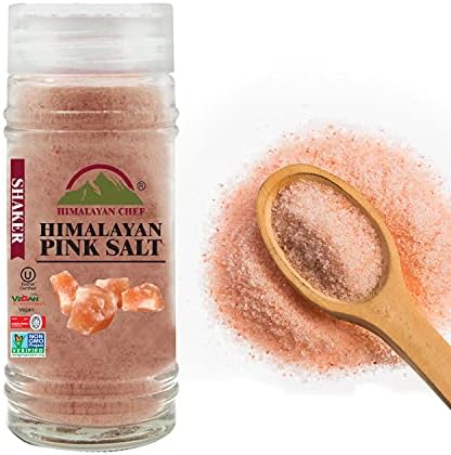 Himalayan Chef Pink Salt Shaker, 4.2 Ounce Fine Grains