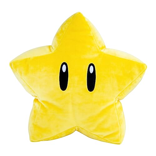 Club Mocchi Mocchi- Super Mario Plush - Super Star Plushie - Squishy Collectible Mario Toys and Plushies - 15 inch