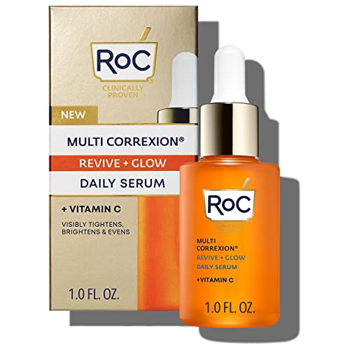 advanced super restoring cream - RoC Multi Correxion Revive + Glow 10% Active Vitamin C Serum for Face, Daily Anti-Aging Wrinkle and Skin Tone Skin Care Treatment, Brightening Serum for Dark Spots, 1 Fluid Ounce