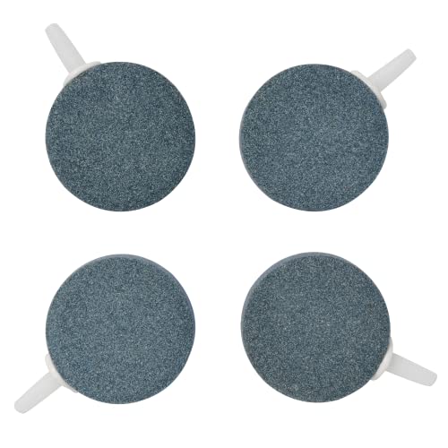 aquarium air stones - Pawfly Aquarium 1.5 Inch Air Stone Disc Bubble Diffuser Release Tool for Air Pumps Fish Tanks Buckets Small Ponds and DWC Reservoirs, 4 Pack