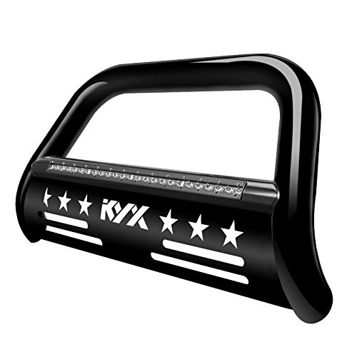 bull bar for 2011 toyota tacoma - KYX Bull Bar for 2005-2015 Toyota Tacoma, with LED Light Bar Brush Guard, Pickup Truck Off-Road Front Bumper, 3