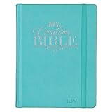 KJV Holy Bible, My Creative Bible, Faux Leather Hardcover - Ribbon Marker, King James Version, Teal w/Elastic Closure (My Creative Bible KJV)